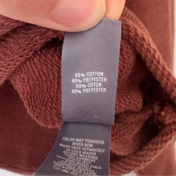 Aerie Distressed Burnt Orange Sweatshirt Top - Picture 4 of 4